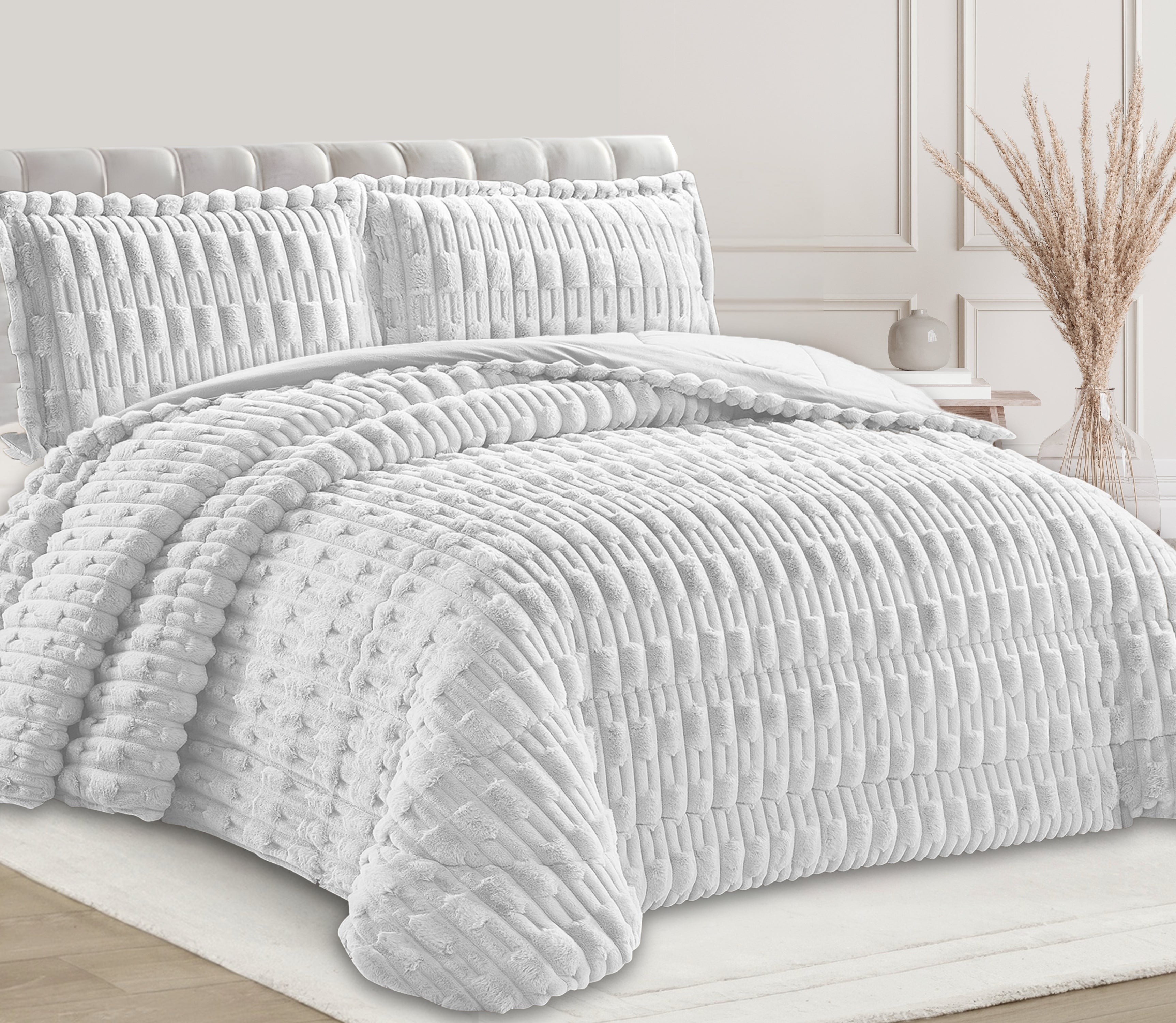 Edredon de Veludo Nali Cinza