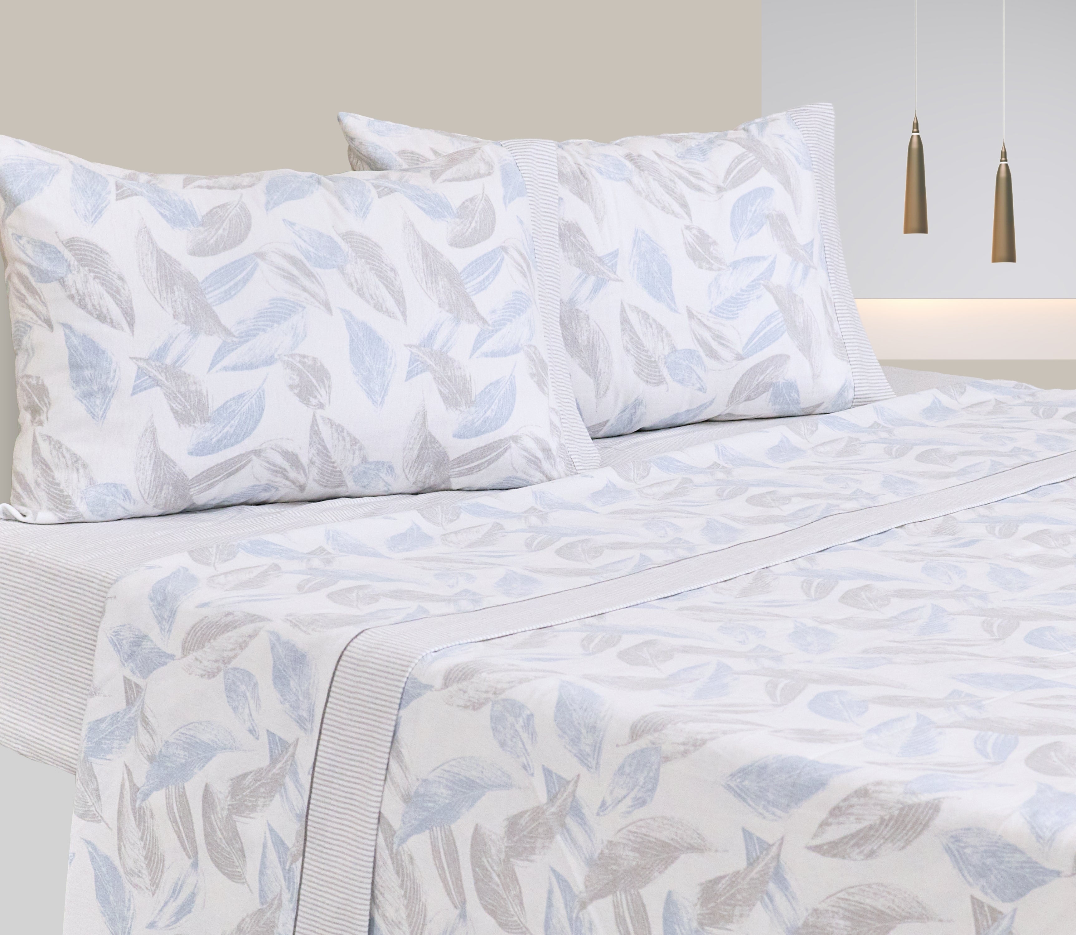 Jogo de Lençóis de Flanela Jani Azul