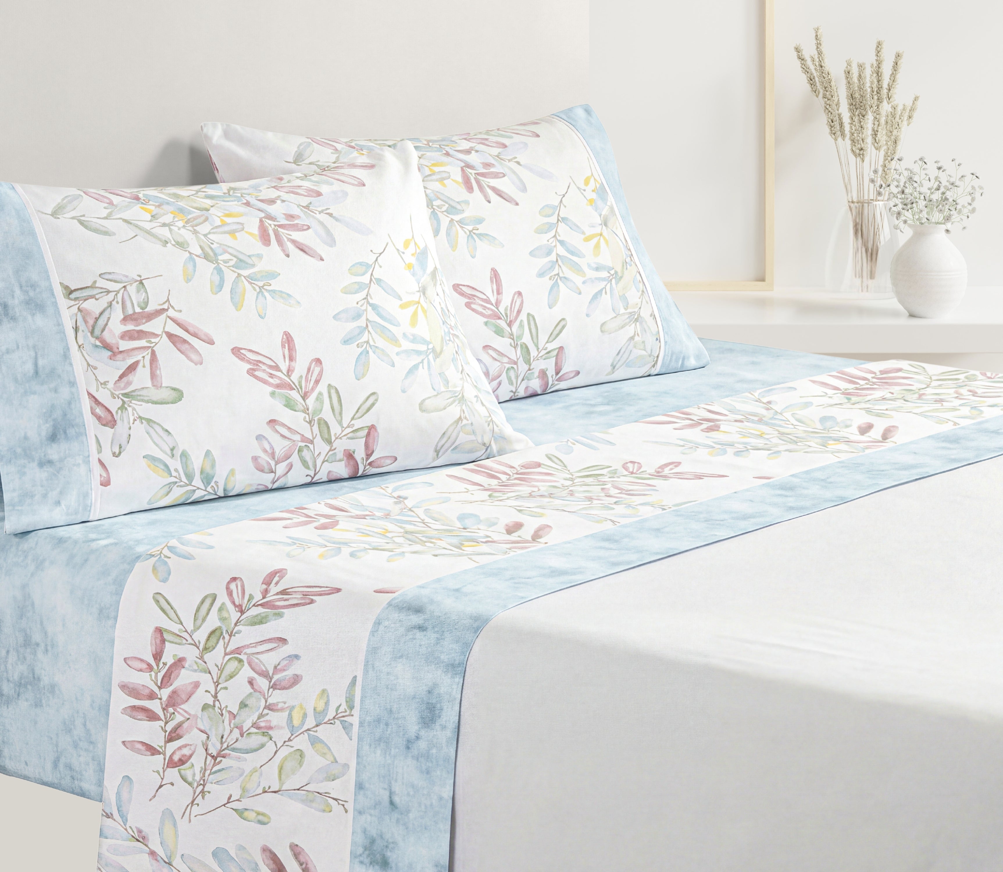 Lençóis em Algodão Dalvi Azul