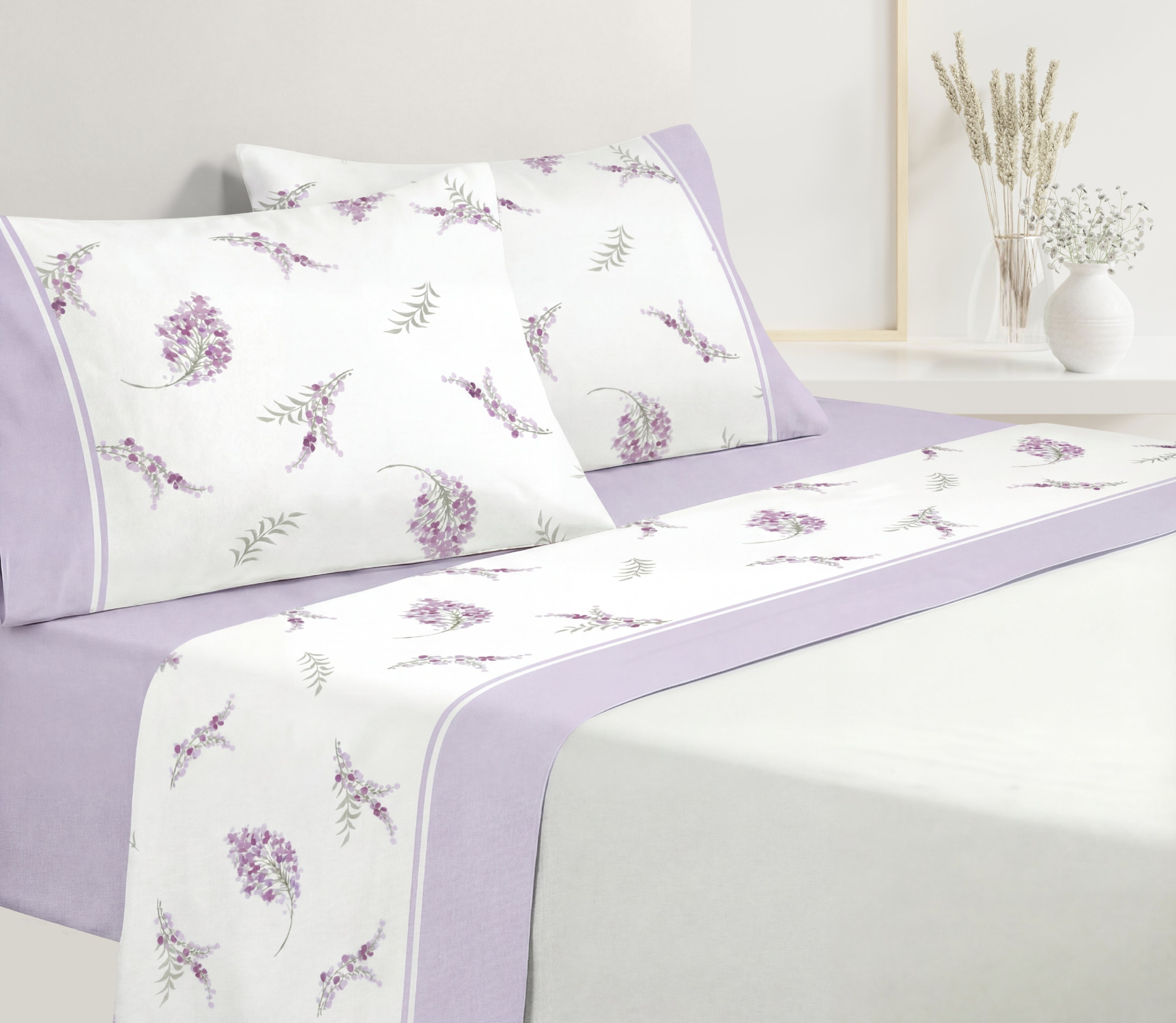 Lençóis em Algodão Lisi Violeta