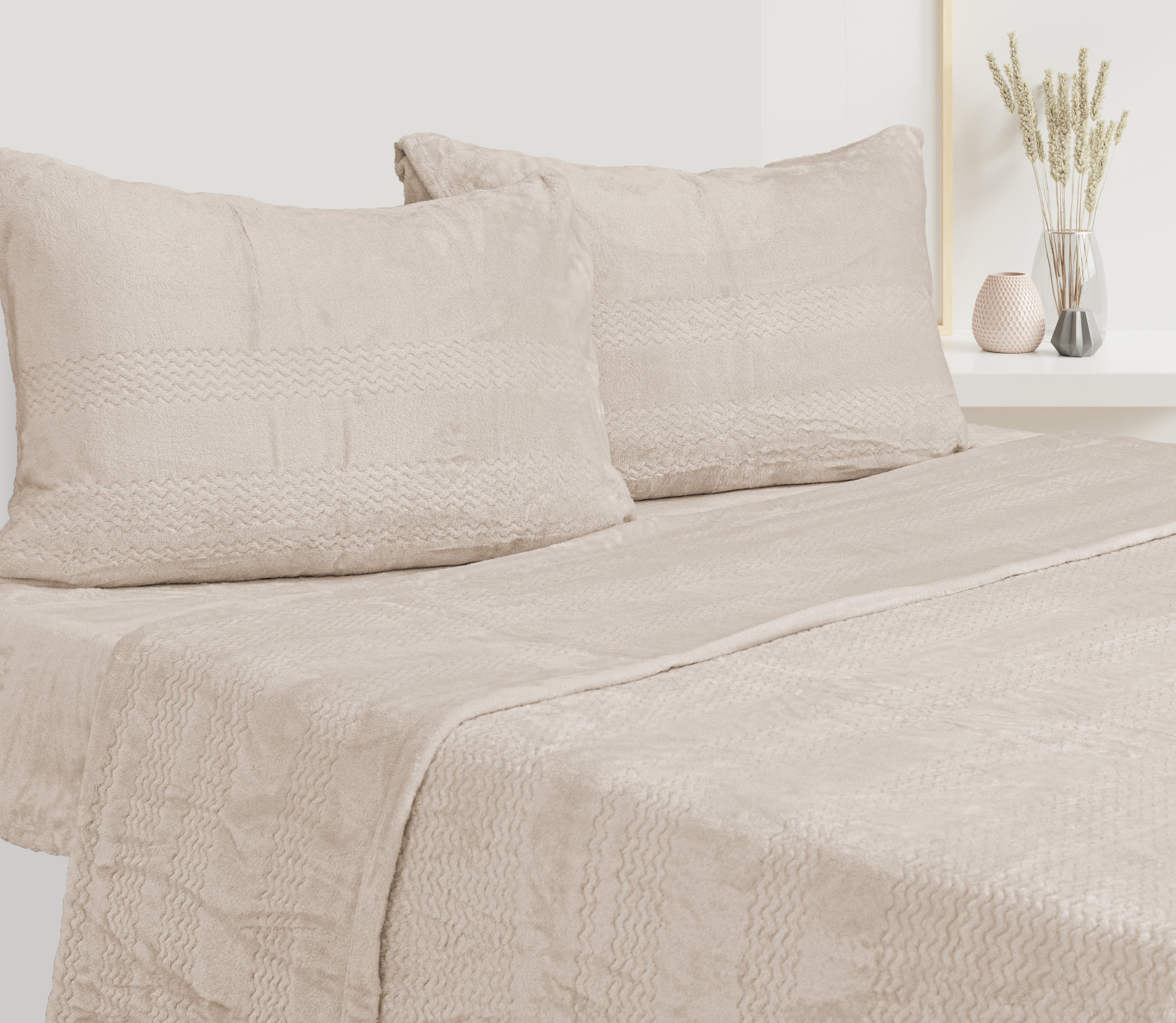 Jogo de Lençóis em Microlina Cloe Bege