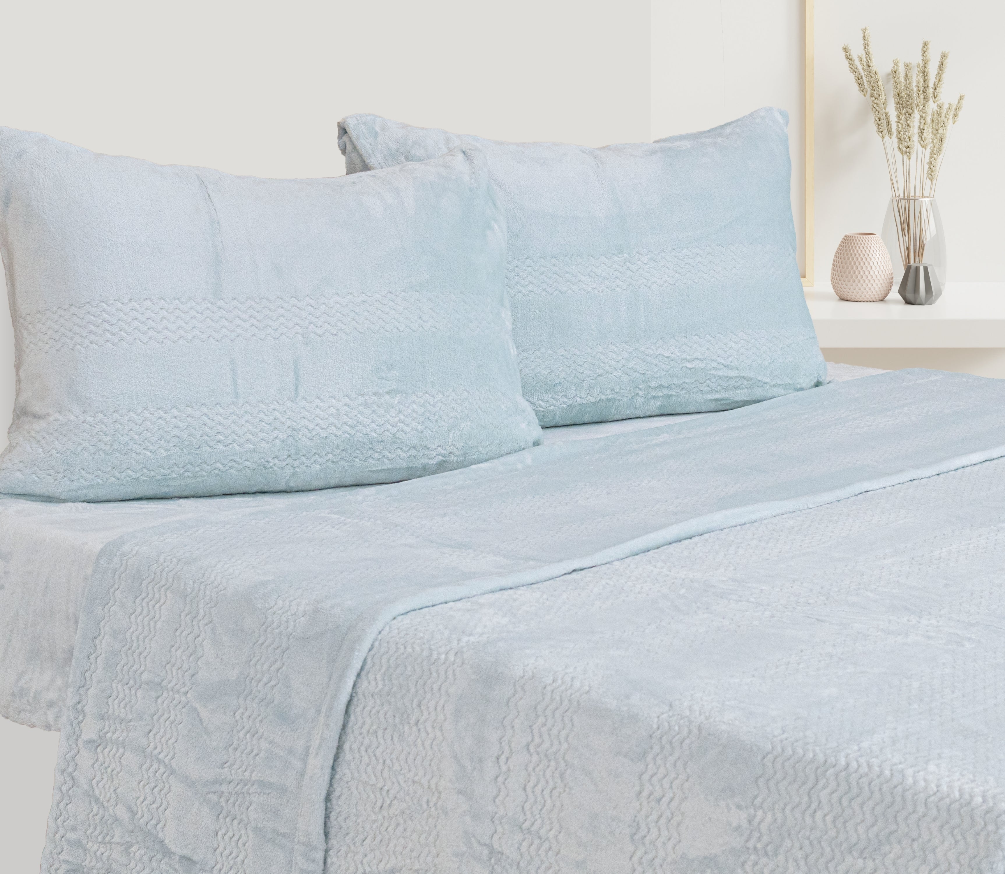 Jogo de Lençóis em Microlina Cloe Verde Água