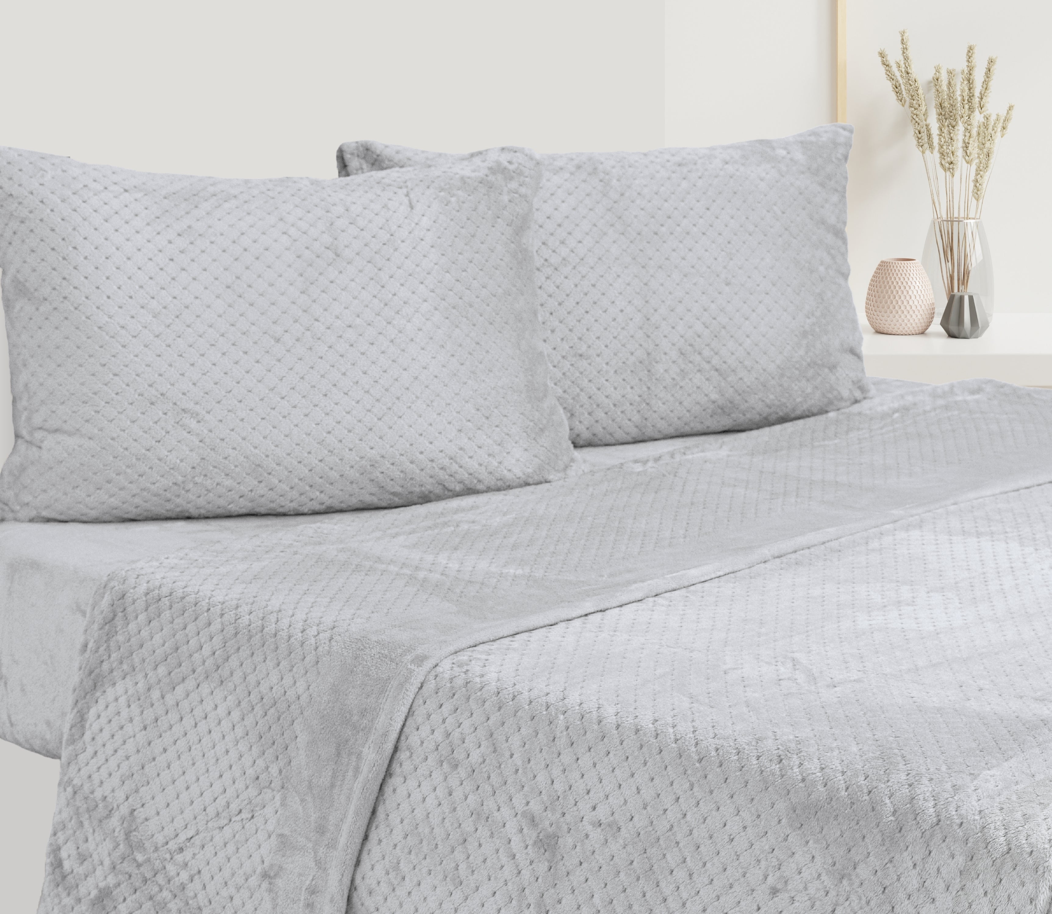 Jogo de Lençóis em Microlina Sena Cinza