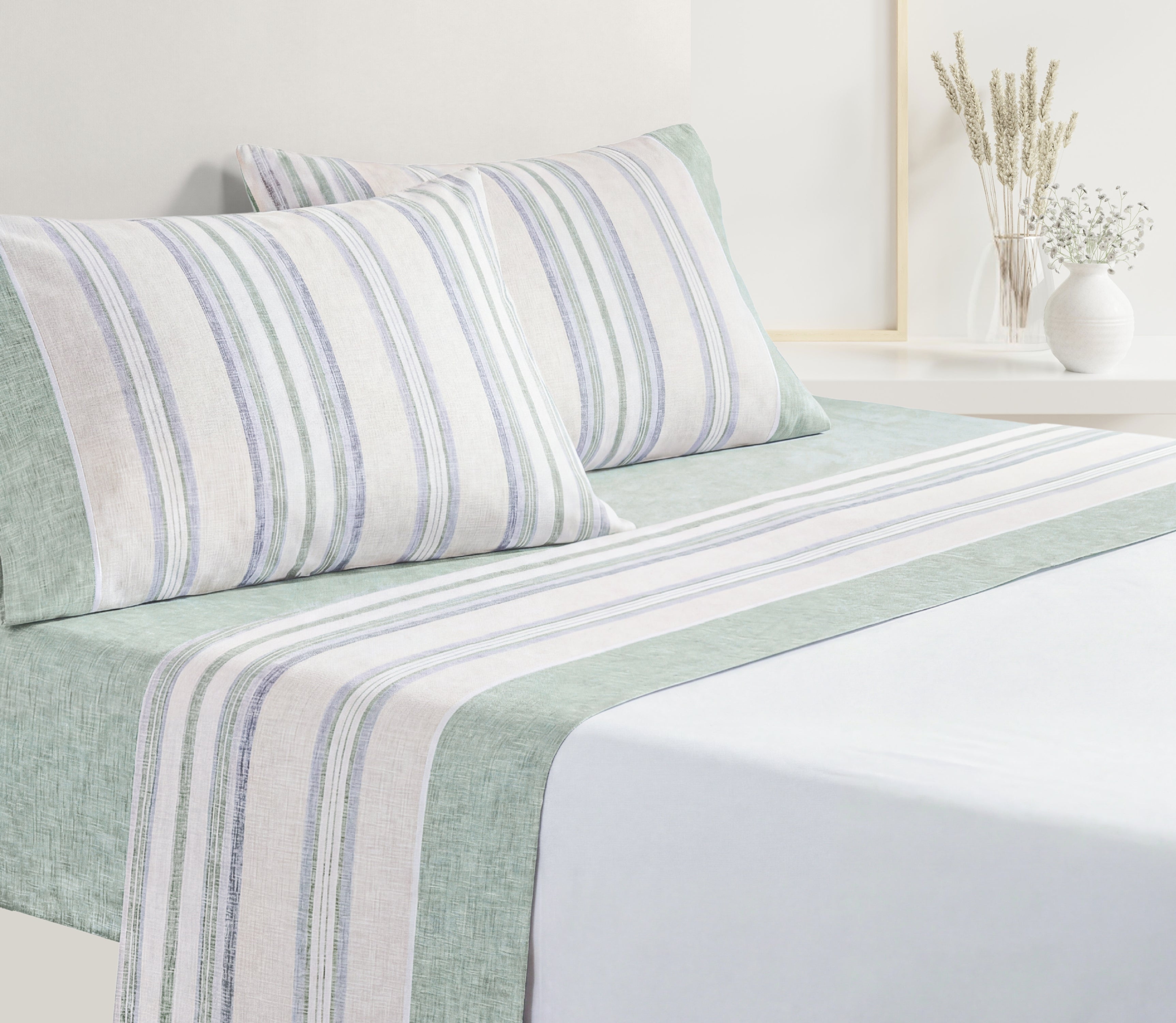 Lençóis em Algodão Niden Verde