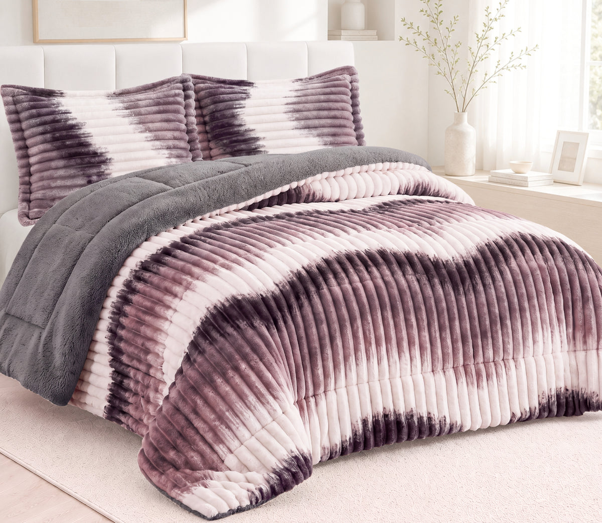 Edredon de Borrego Niara Cinza