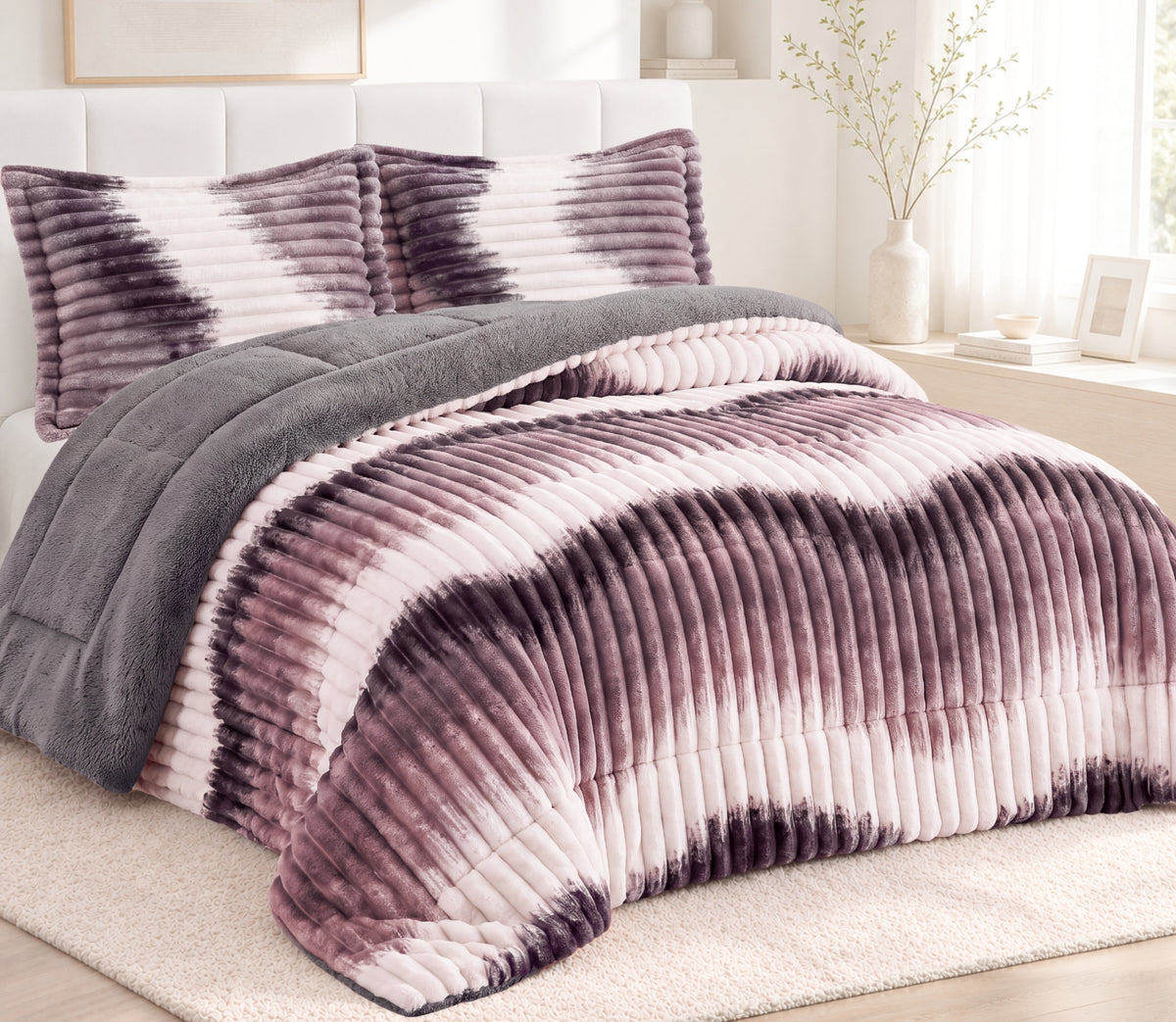Edredon de Borrego Niara Cinza