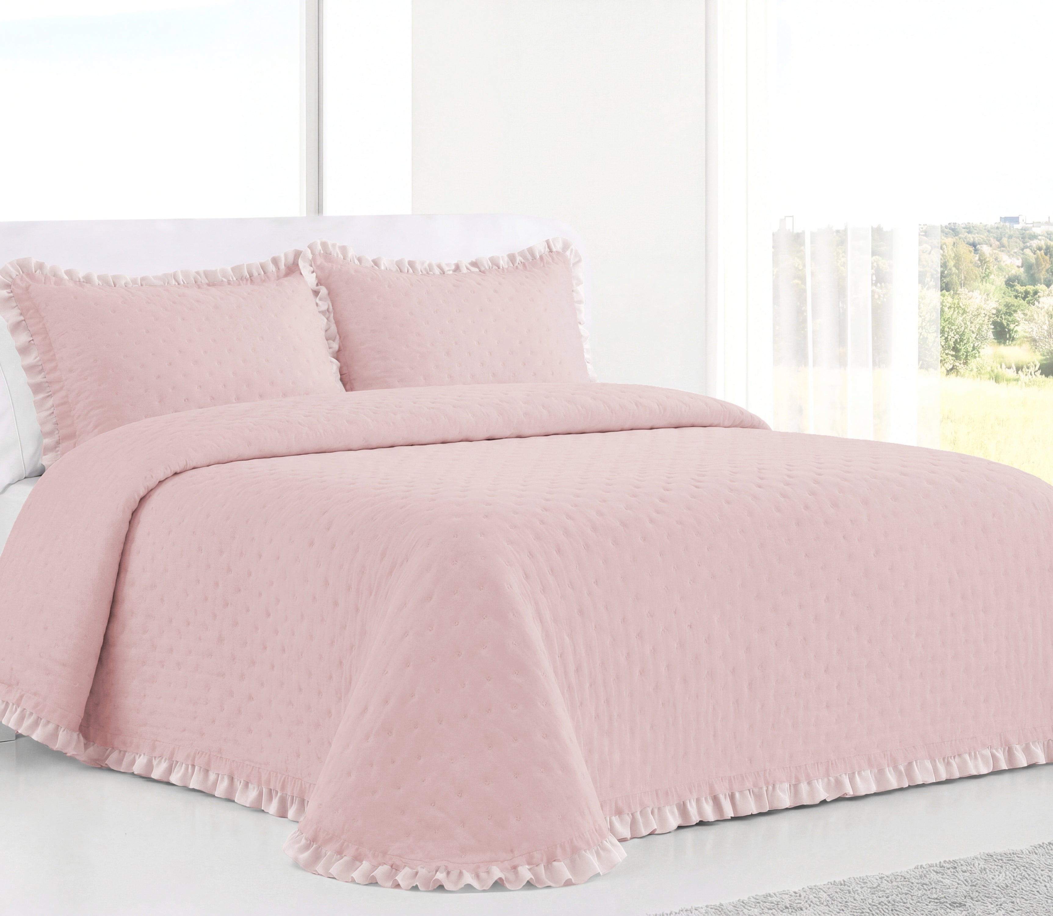 Colcha Lana Rosa
