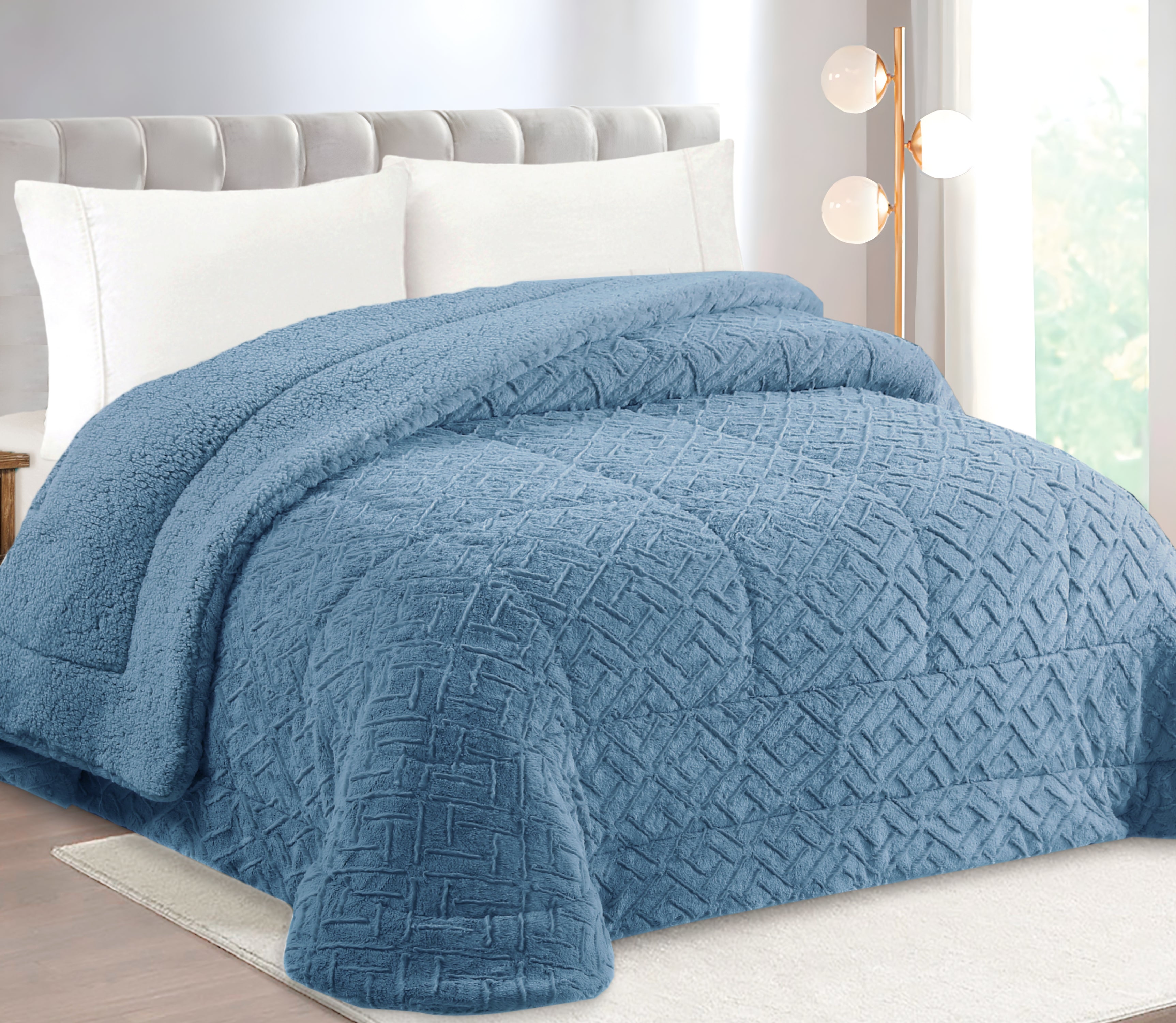 Edredon de Borrego Lanir Azul