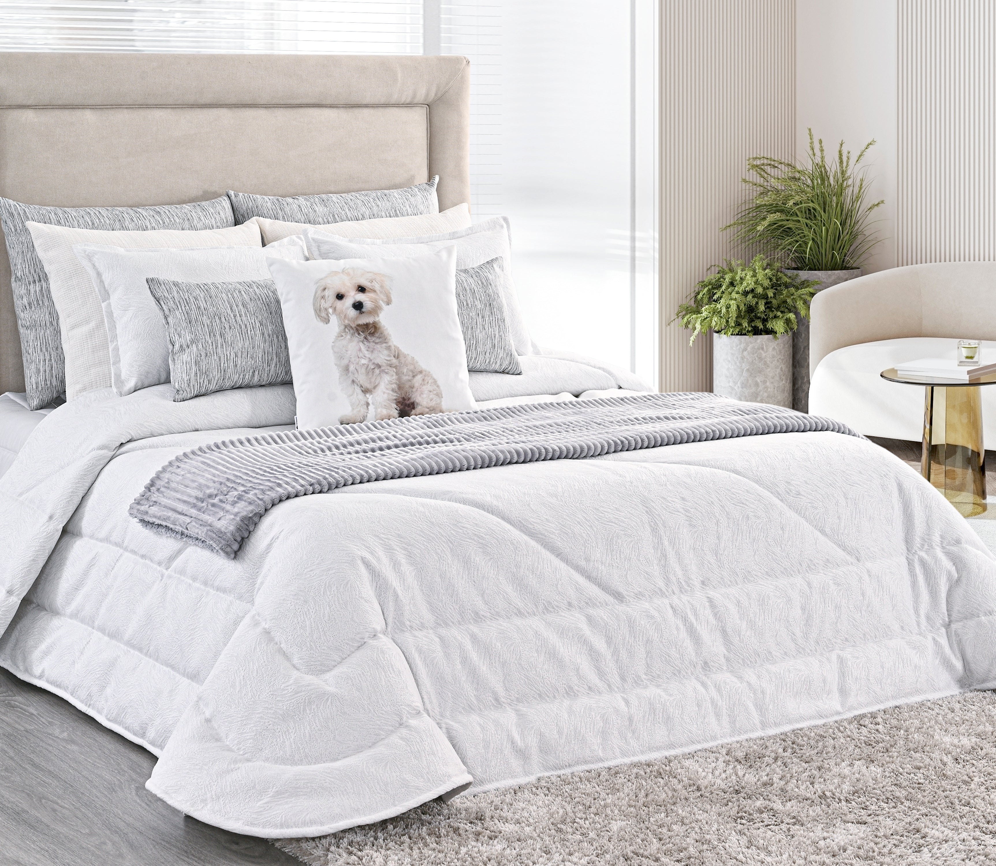 Edredon Gian Prateado