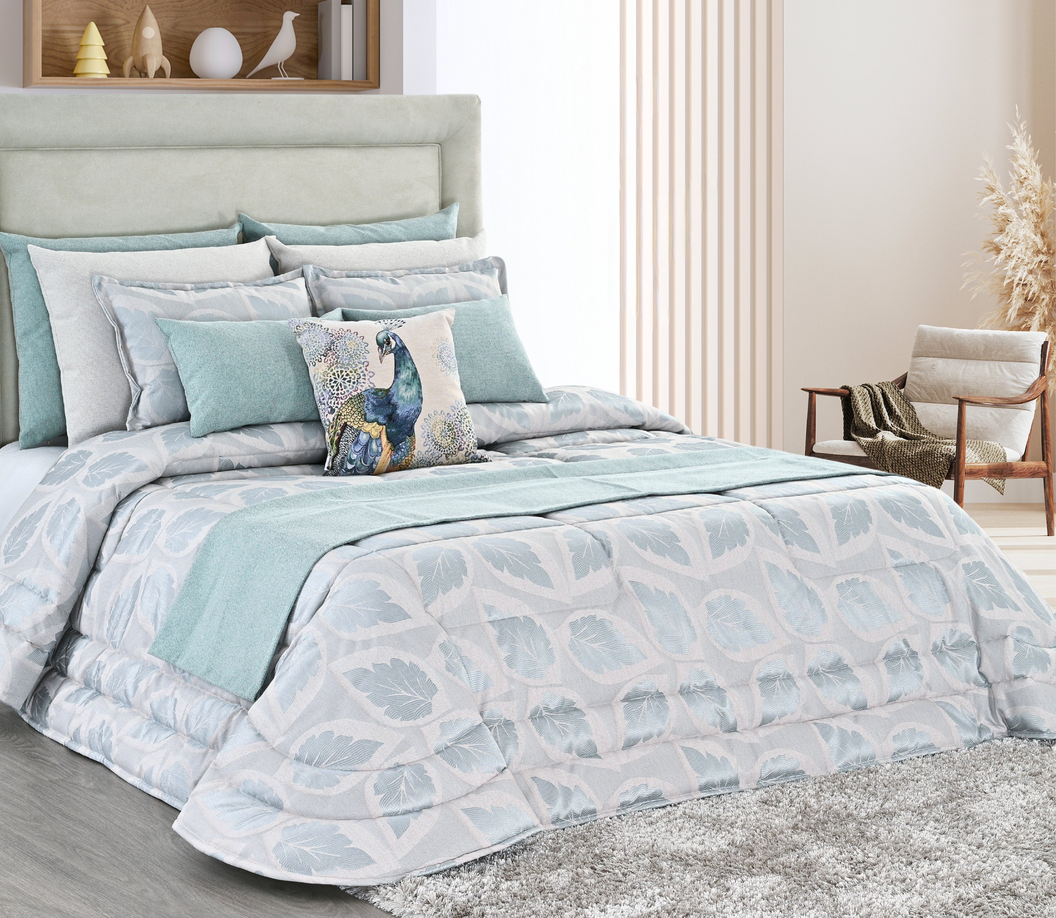 Edredon Lacir Verde Água