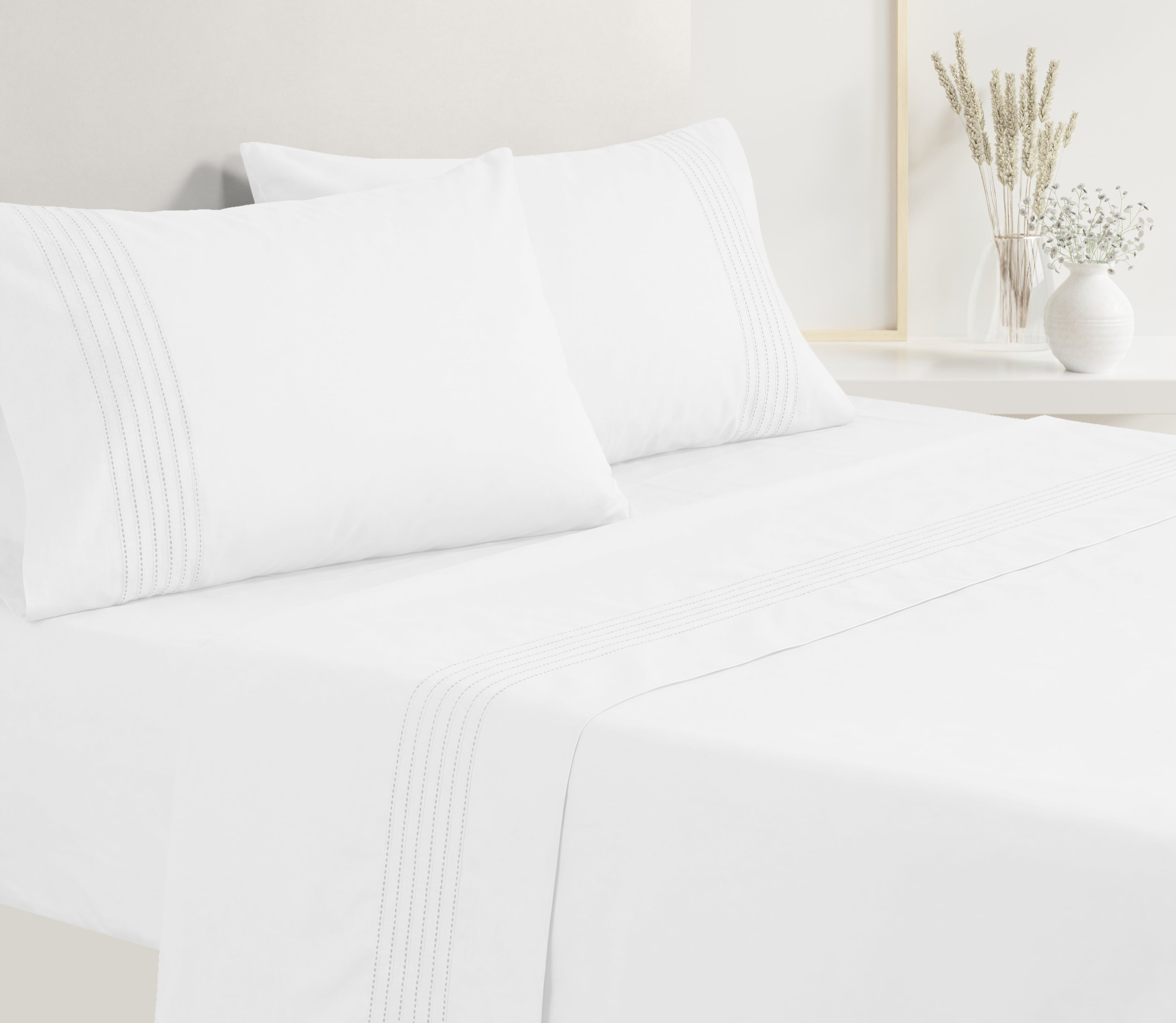 Lençóis Percal 200 Fios Zen Branco