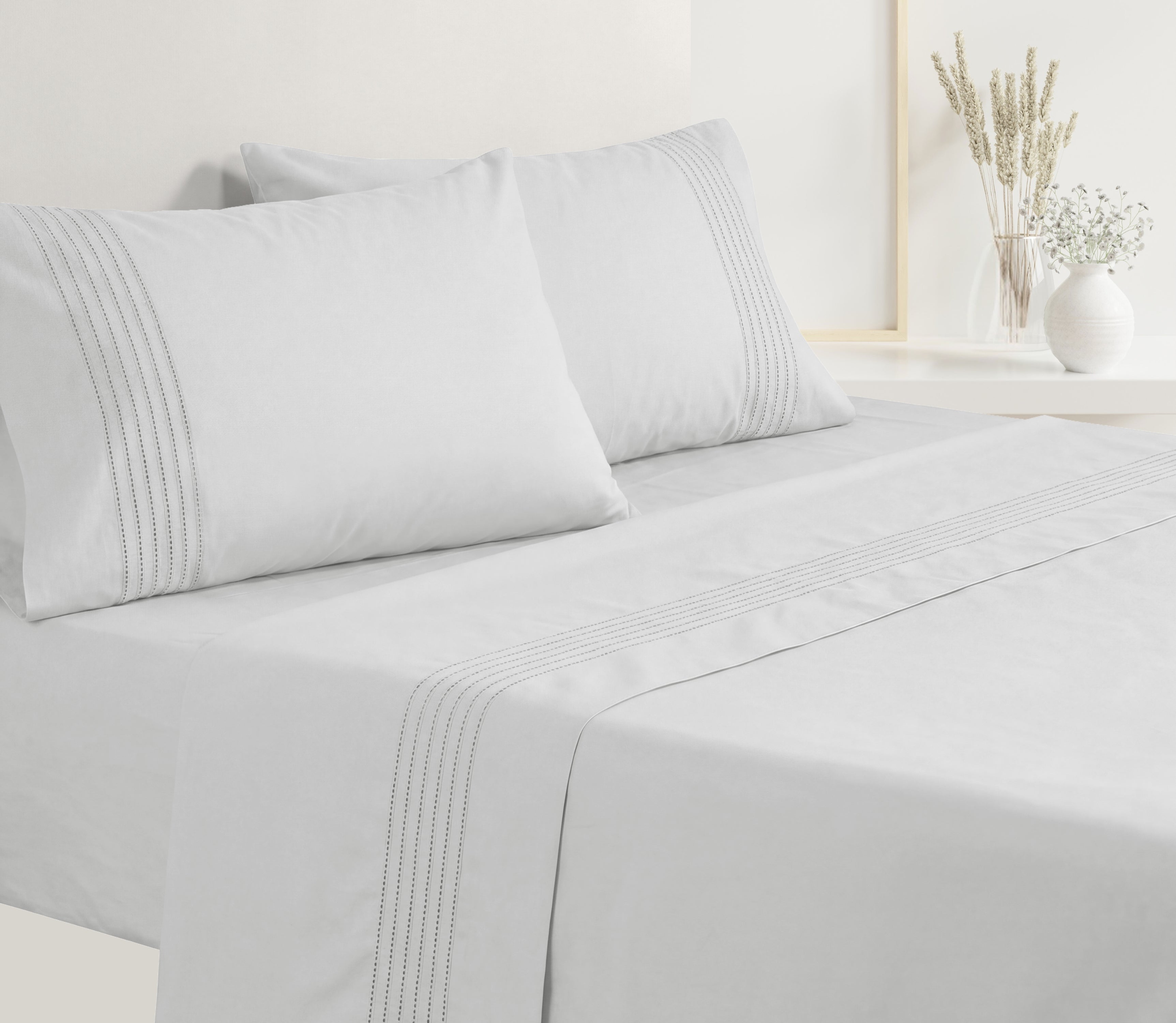 Lençóis Percal 200 Fios Zen Cinza