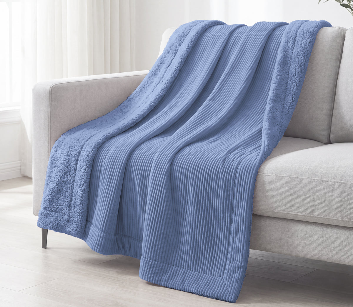 Manta de Borrego Rubi Azul