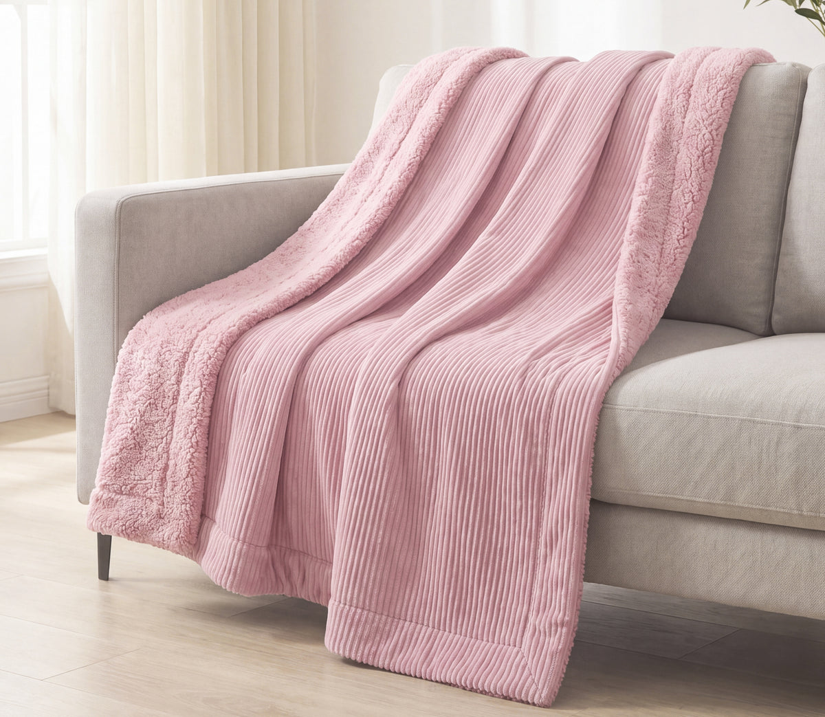 Manta de Borrego Rubi Rosa